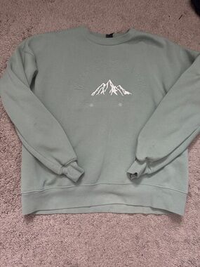 wild fable Sage Green Mountain Crewneck Sweater